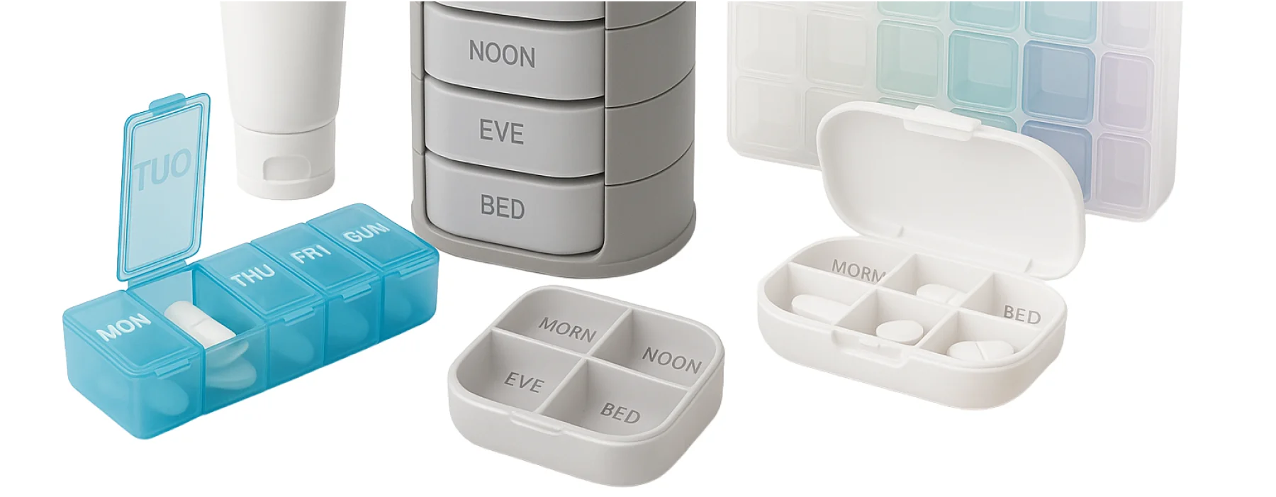 Boxy, dávkovače léků