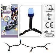 80 LED barevných světýlek venkovní i vnitřní, Night Led, 6 m