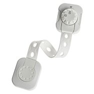 Bezpečnostní zámek na skříňky - 6 ks, bílý