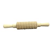 Dřevěný oboustranný masážní váleček na celé tělo - malý, 28 x 12 x 4,5 cm