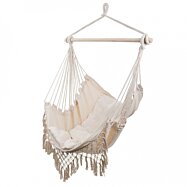 Brazílský houpací hamak s polštáři, závěsné křeslo, 90x120x100 cm