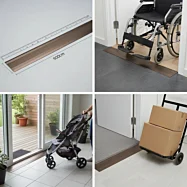 Eloxovaná přejezdová lišta pro vozíčkáře 3,5 x 175 x 900 mm – hnědá champagne