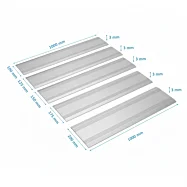 Přejízdná dveřní lišta eloxovaná hliníková – protiskluzová, různé šířky