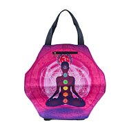 Jóga taška na karimatku uzavíratelná suchým zipem - Jogín 7 čaker, 49 x 44 cm, fialová