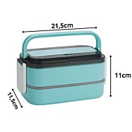 Obědový box s příborem XXL - Krabička na jídlo na cesty 1,4 l