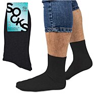 Pánské bezešvé bavlněné ponožky vroubkované, Tulmero Socks, EU (44-46), černé