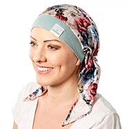 Saténová onko šátka po chemoterapii Canaver, tameri květy