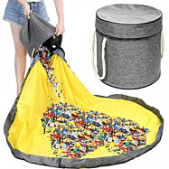 Skládací koš na hračky s hrací podložkou 2 v 1 Blackbird