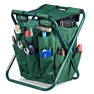 Skládací zahradní židle s taškou na nářadí