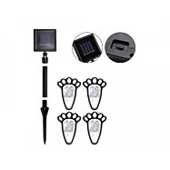Solární zahradní osvětlení - stopy 4 ks