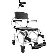 Toaletní WC křeslo polohovatelné na kolečkách s opěrkou TILT - šířka 45 / 50 cm