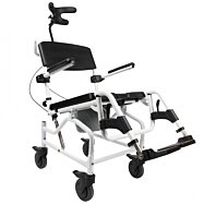 Toaletní WC křeslo polohovatelné na kolečkách s opěrkou TILT - šířka 45 / 50 cm