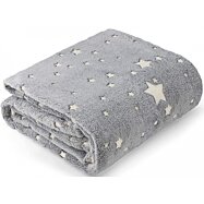 Svítící měkká deka šedá, 150 x 180 cm