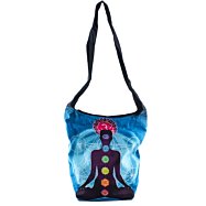 Textilní taška na zip s vnitřní kapsou - Jogín 7 čaker, 36 x 51 x 14 cm