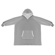 Televizní deková mikina s kapucí, Hoodie, šedá 95 x 80 cm