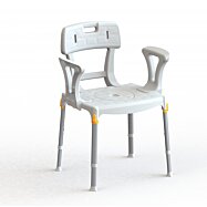 Toaletní a sprchovací křeslo/stolička s vědrem King, nosnost 120 kg