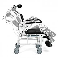 Toaletní a sprchovací polohovatelný vozík Master Tim Plus, šířka sedáku 46cm