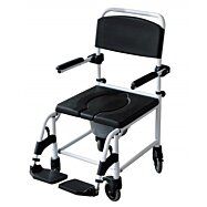 Sprchový a WC vozík s měkkým sedadlem – pro seniory a pacienty