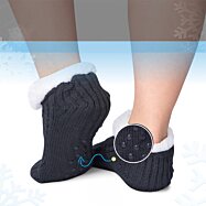 Vlněné teplé ponožky s plyšem, Tulmero, šedé