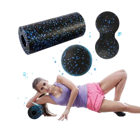 Masážní set EPP – roller, tvrdá kulička a duoball na uvolnění svalů - 3 v 1