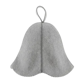 Saunová čepice z filcu šedá – univerzální ochrana do sauny
