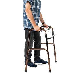 Výškou nastavitelné hliníkové chodítko FS-913L - hnědé