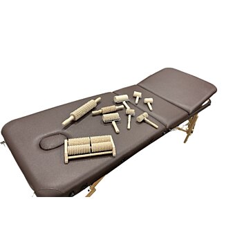 Dřevěný masážní ruční váleček, 23 x 6 x 5 cm