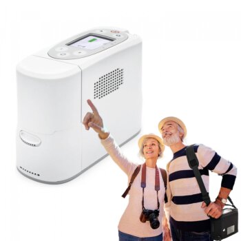 Přenosný kyslíkový koncentrátor s baterií, Kingon P2, 2 x Li-ion 6,8 Ah, 5L/min, 96%