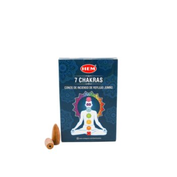 Hem Seven Chakras Jumbo zpětné kužely, 20ks