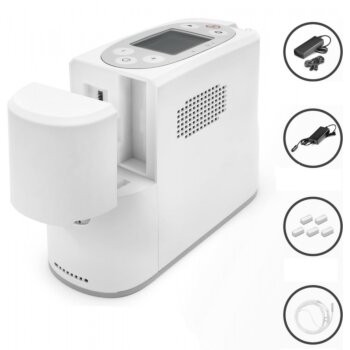 Přenosný kyslíkový koncentrátor s baterií, Kingon P2, 2 x Li-ion 6,8 Ah, 5L/min, 96%