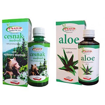 Medvědí česnek + Aloe Vera výluh, 100% přírodní koncentrát