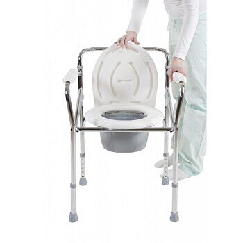 Nepojízdné toaletní WC křeslo s nastavitelnou výškou FS-894, 43 - 53 cm