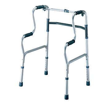 Lehké skládací chodítko s dvojitou oporou a nastavitelnou výškou - 100 kg