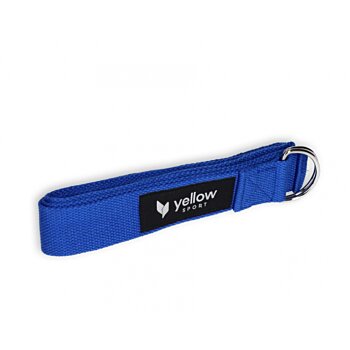 Popruh na jógu Strap Yoga, 183 cm x 3,8 cm, modrý