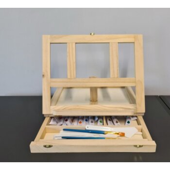 Sada na malování v dřevěném kufříku, Woodie - 43 ks