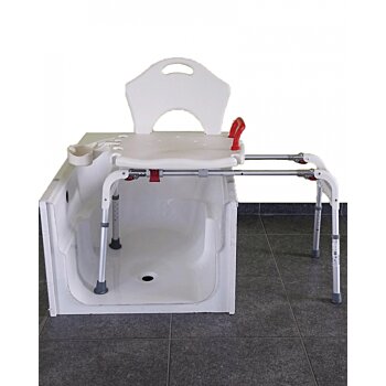 Přenosná lavice do vany, posuvná stolička pro seniory, sedadlo do vany do 130 kg