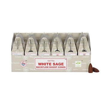 Vonné kužely Satya - White Sage Backflow, 24ks