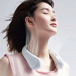 Bezlopatkový kompaktní přenosný ventilátor na krk 5W - Náhled