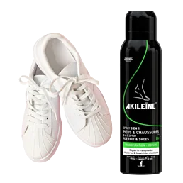 Sprej na nohy a boty proti zápachu 3 v 1, Akileine Black - 150 ml - Náhled