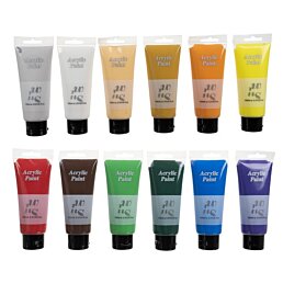 Akvarelové barvy 12 ks, ColourFull, 12 x 100 ml - Náhled