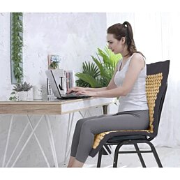 Akupresurní set - masážní podložka + polštářek + akupresurní koule, zlato černá - Náhled