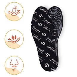 Vložky do bot s dezinfekčním antiperspirantem, SanitizedBlack (5 párů), EU (32-46) - Náhled
