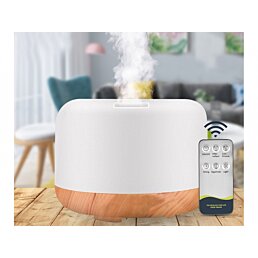 LED Aroma difuzér s dálkovým ovládáním 300ml, tmavé dřevo - Náhled