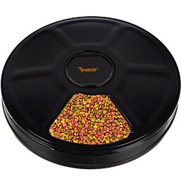 Automatický dávkovač krmiva pro zvířata 6 porcí, černý