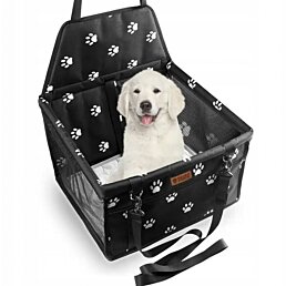 Autosedačka pro zvířata, Dog Transport, černá s tlapkami