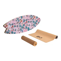 Zakřivená balanční deska javorové dřevo s válcem a podložkou - Náhled