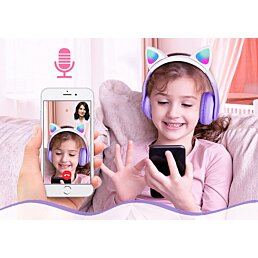 Bezdrátová sluchátka Bluetooth LX-B37 s LED podsvícením – styl, kvalita a zábava pro děti - Náhled