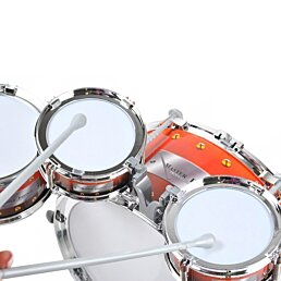 Bicí nástroje pro děti, velká sada 5 bubnů, činel, stolička, paličky -MDrums - Náhled