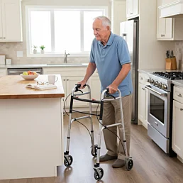 Čtyřkolové chodítko s ručními brzdami JMC-C 3224 - Náhled