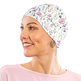 Čepice po chemoterapii, dámská Canaver (2-vrstvá) flowy